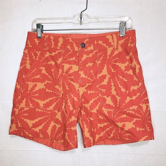 The North Face Printed Cotton Shorts Women’s Size 4 Casual  5” Inseam Coral - Picture 1 of 7